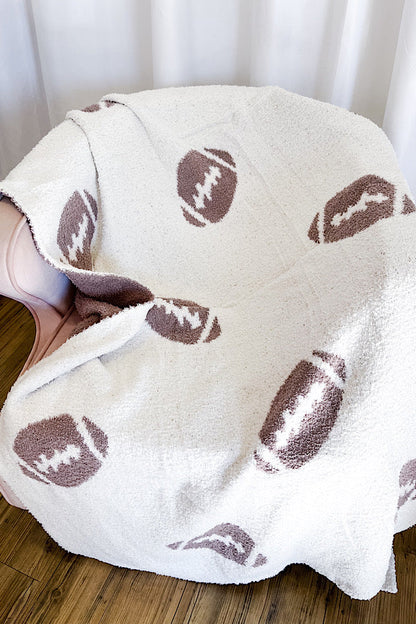 Gray Football Luxury Blanket