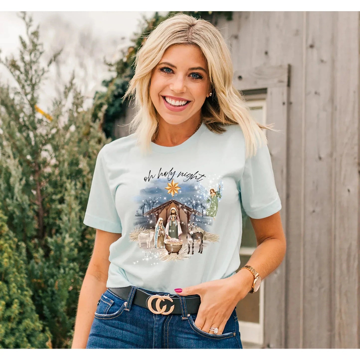 Oh Holy Night Nativity GRAPHIC TEE