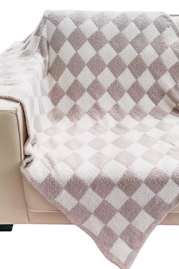 ETA 11/11 - Gray Check Luxury Blanket