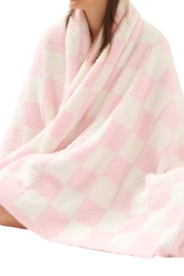 ETA 11/11 - Pink Check Luxury Blanket